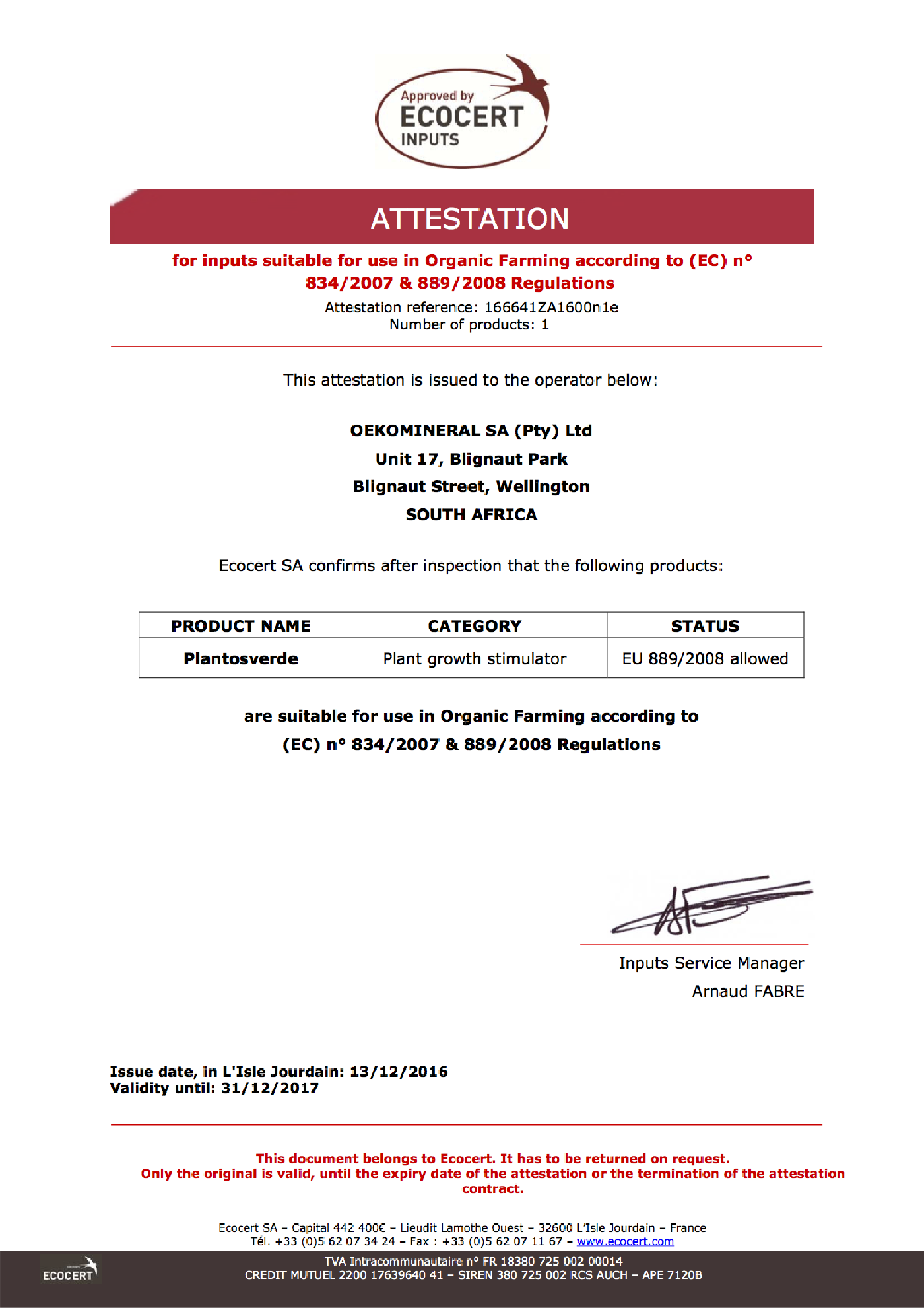 Ecocert - CE and NOP | Oekomineral.co.za Ecocert - CE and NOP | Oekomineral.co.za